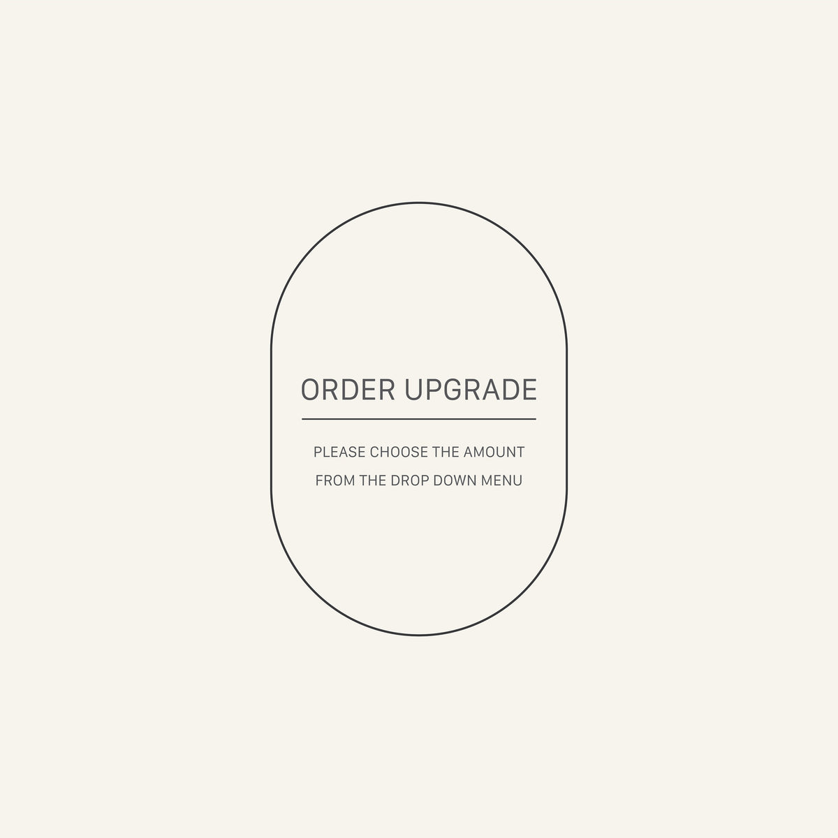Order Upgrade