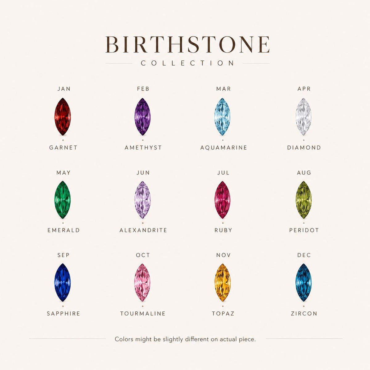 Marquise Birthstone Ring
