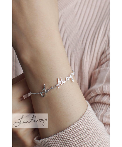 Custom Handwriting Bracelet: Actual Signature Jewelry Keepsake