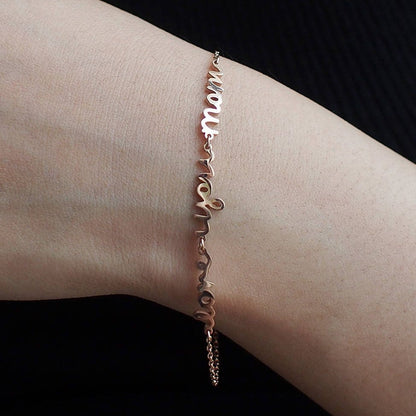 Custom Handwriting Bracelet: Actual Signature Jewelry Keepsake