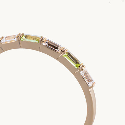 Perdiot & Diamond Band Ring