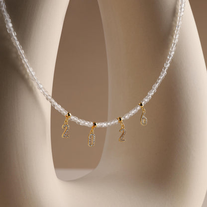 Custom Name Clear Crystal Necklace