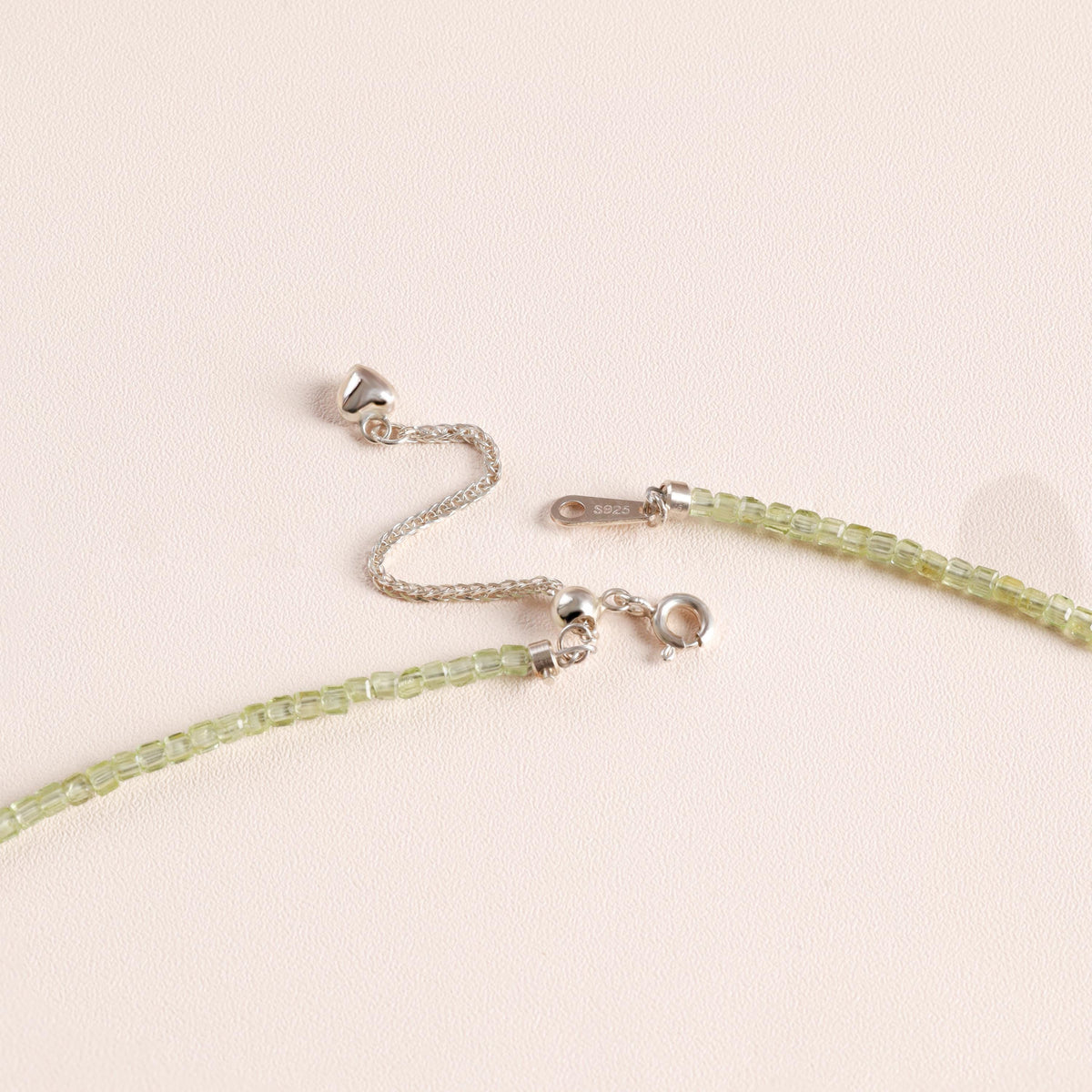 Peridot Initial Necklace