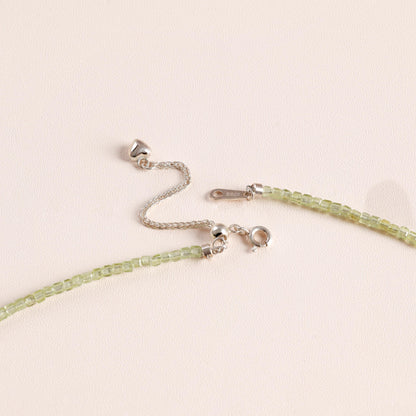 Peridot Initial Necklace