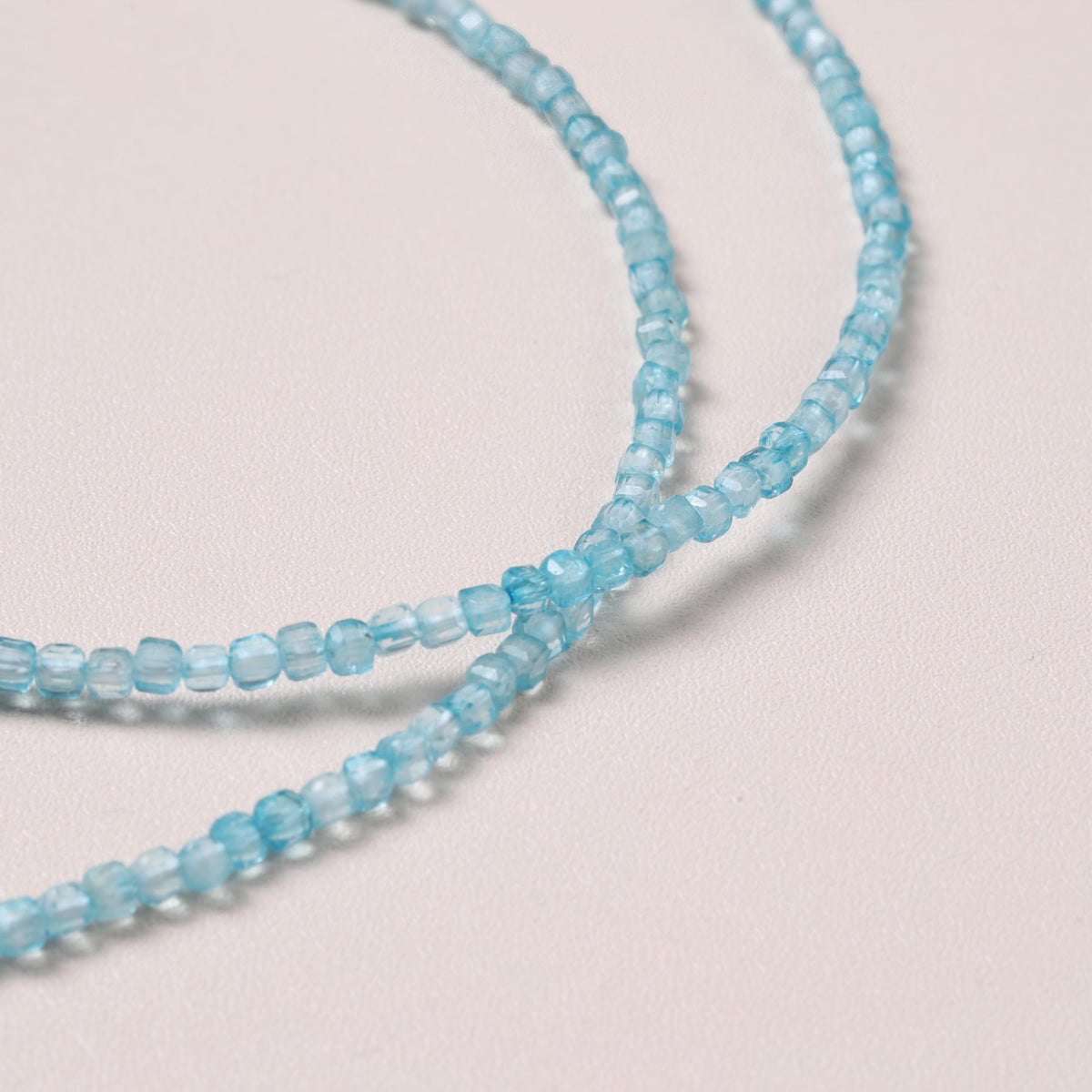 Ocean Blue Topaz Initial Necklace