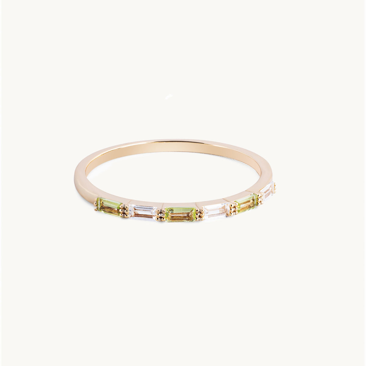 Perdiot & Diamond Band Ring