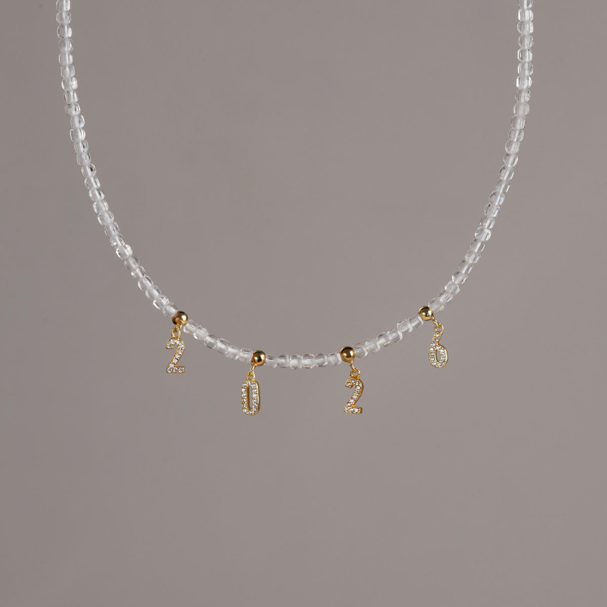 Custom Name Clear Crystal Necklace
