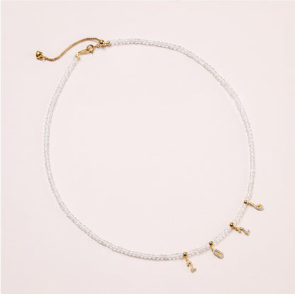 Custom Name Clear Crystal Necklace