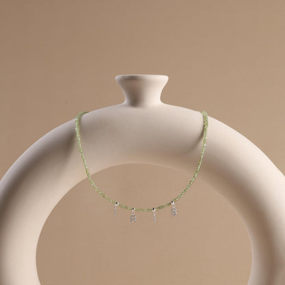 Peridot Initial Necklace