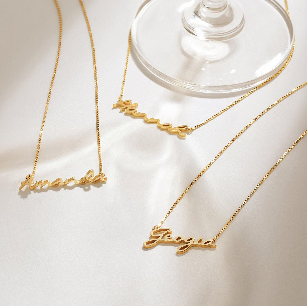 Box Chain Name Necklace