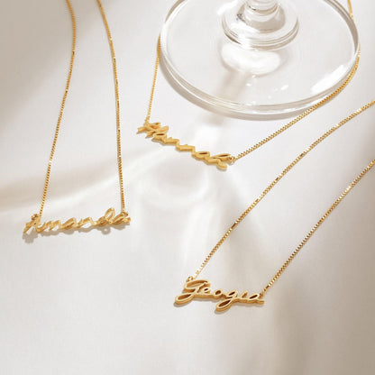 Box Chain Name Necklace