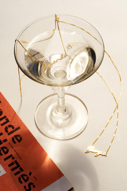Box Chain Name Necklace