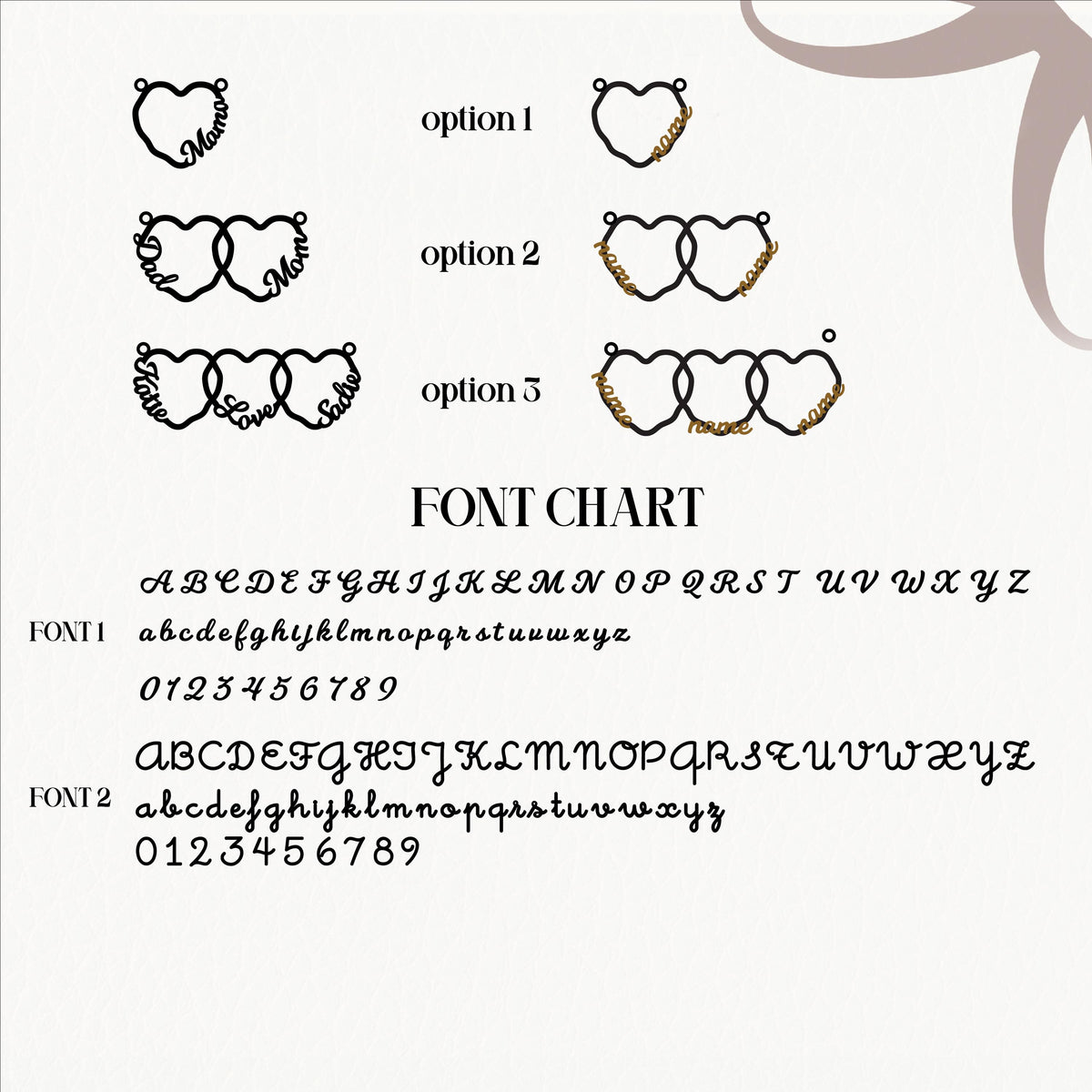 Custom Interlocking Hearts Name Necklace