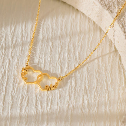 Custom Interlocking Hearts Name Necklace
