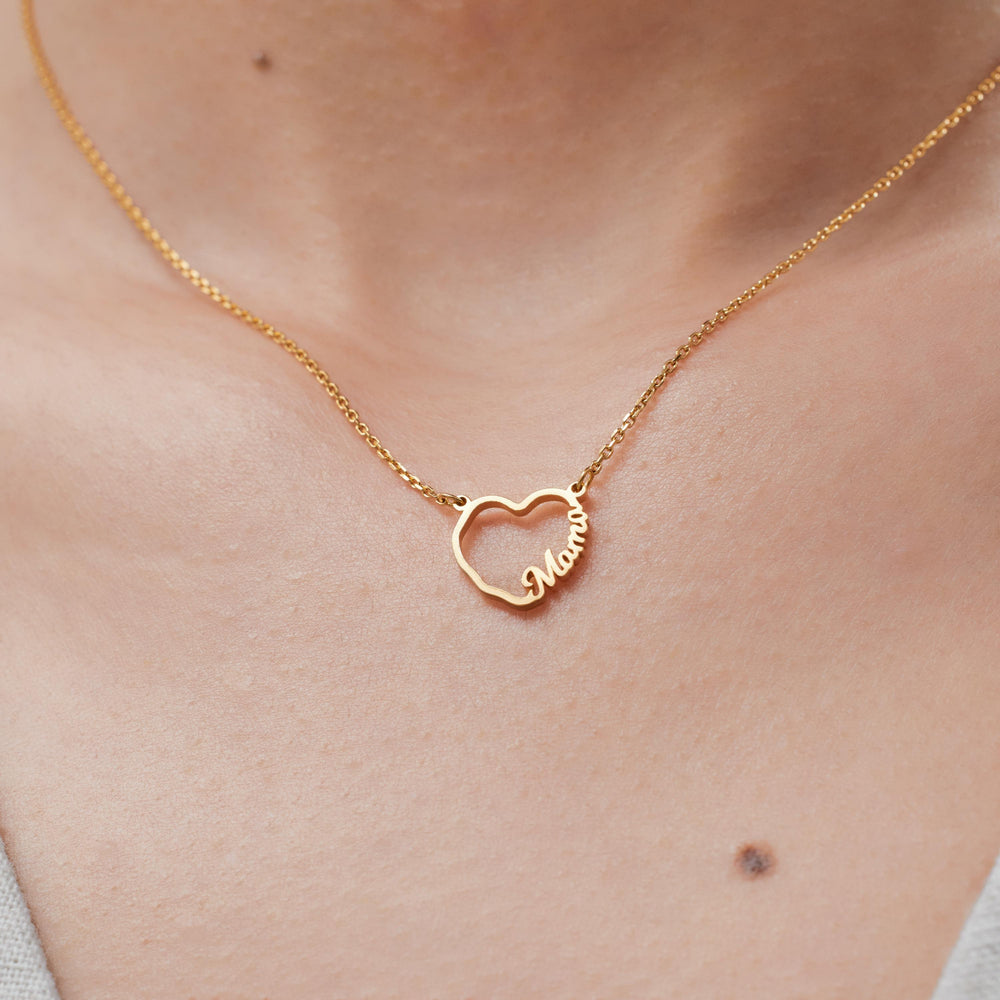 Custom Linked Hearts Necklace with Names
