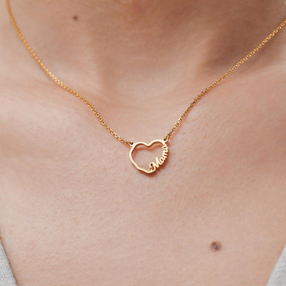 Custom Interlocking Hearts Name Necklace