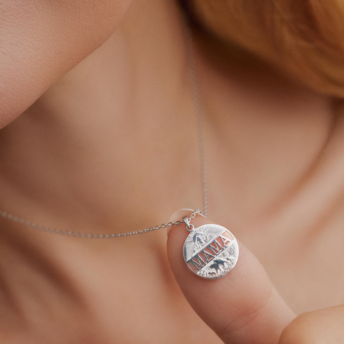 Mom Necklace with Kids Names