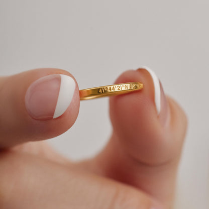 Minimalist Engraved Ring