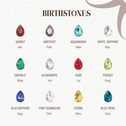 Custom Teardrop Birthstone Necklace
