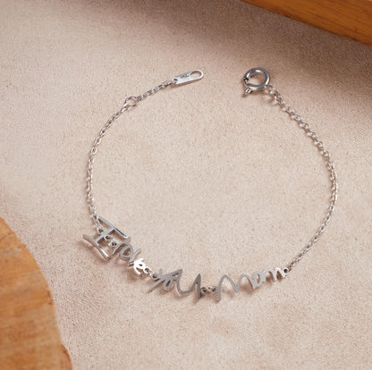 Custom Handwriting Bracelet: Actual Signature Jewelry Keepsake