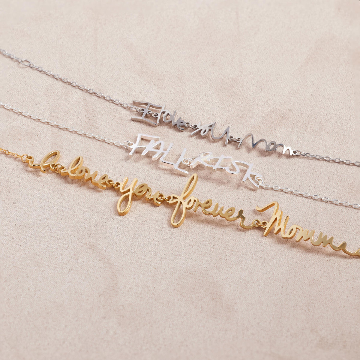 Custom Handwriting Bracelet: Actual Signature Jewelry Keepsake