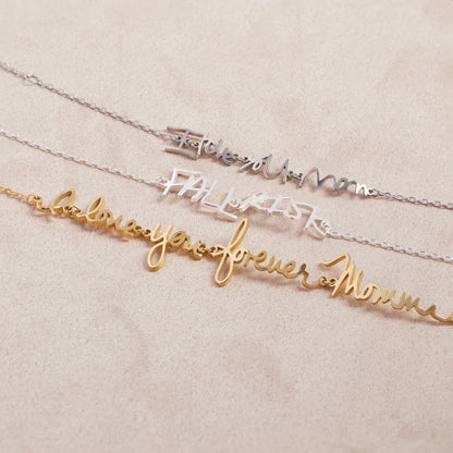 Custom Handwriting Bracelet: Actual Signature Jewelry Keepsake