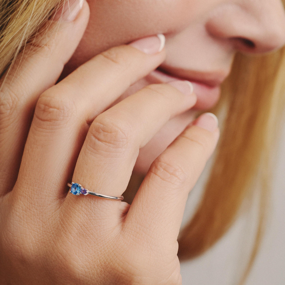 Couple Birthstone Ring