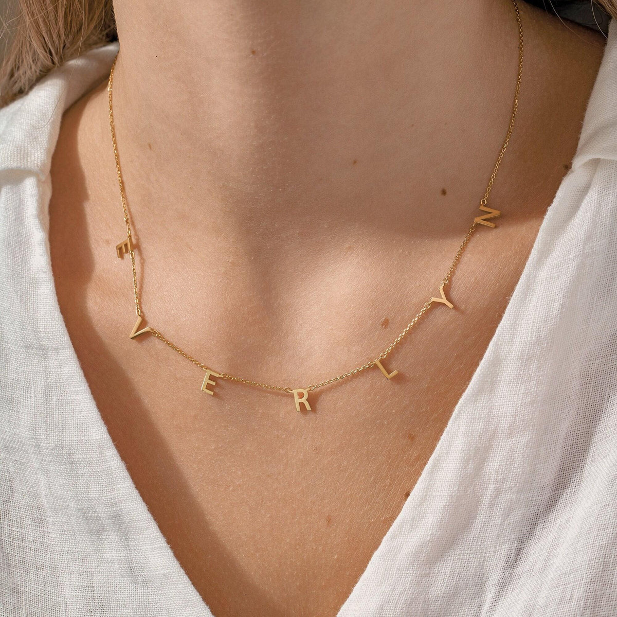 Tiny Initial Necklace