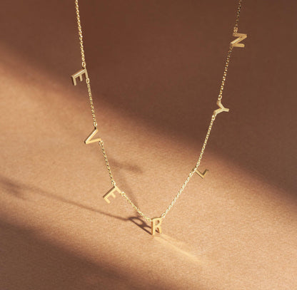 Tiny Initial Necklace