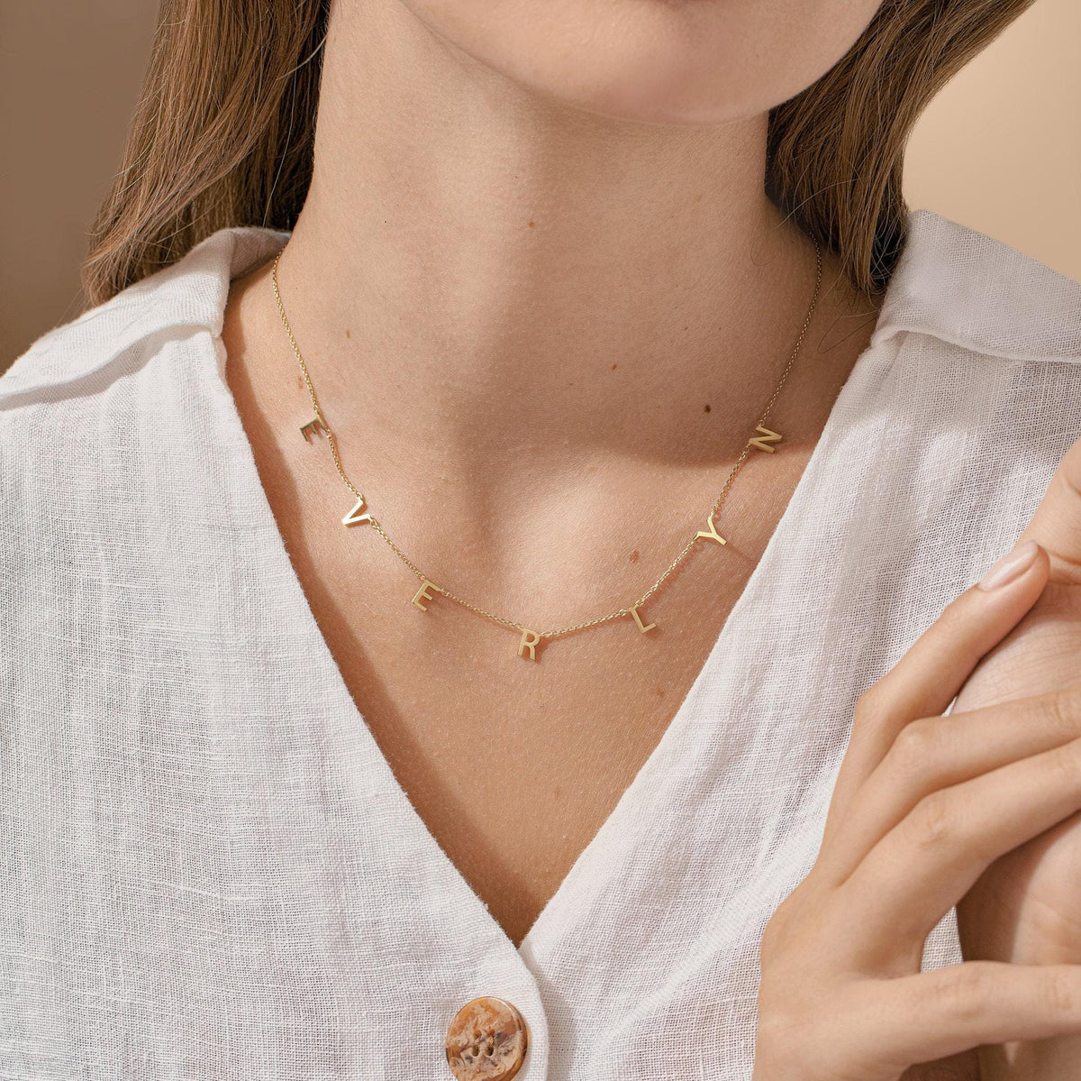 Tiny Initial Necklace
