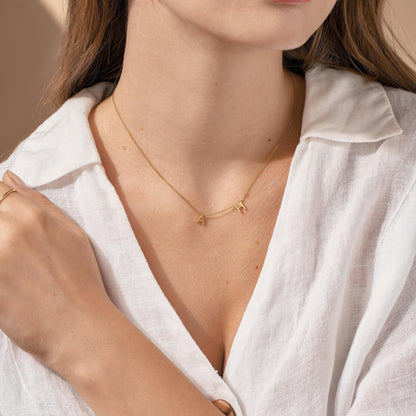 Tiny Initial Necklace