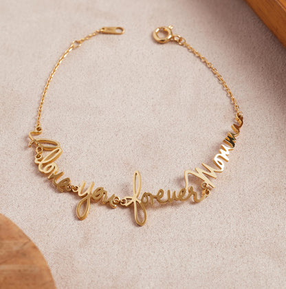 Custom Handwriting Bracelet: Actual Signature Jewelry Keepsake