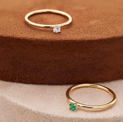Solitaire Birthstone Ring