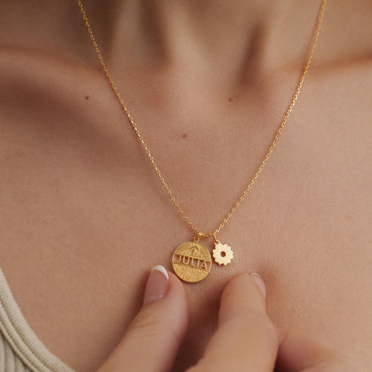 Mom Necklace with Kids Names