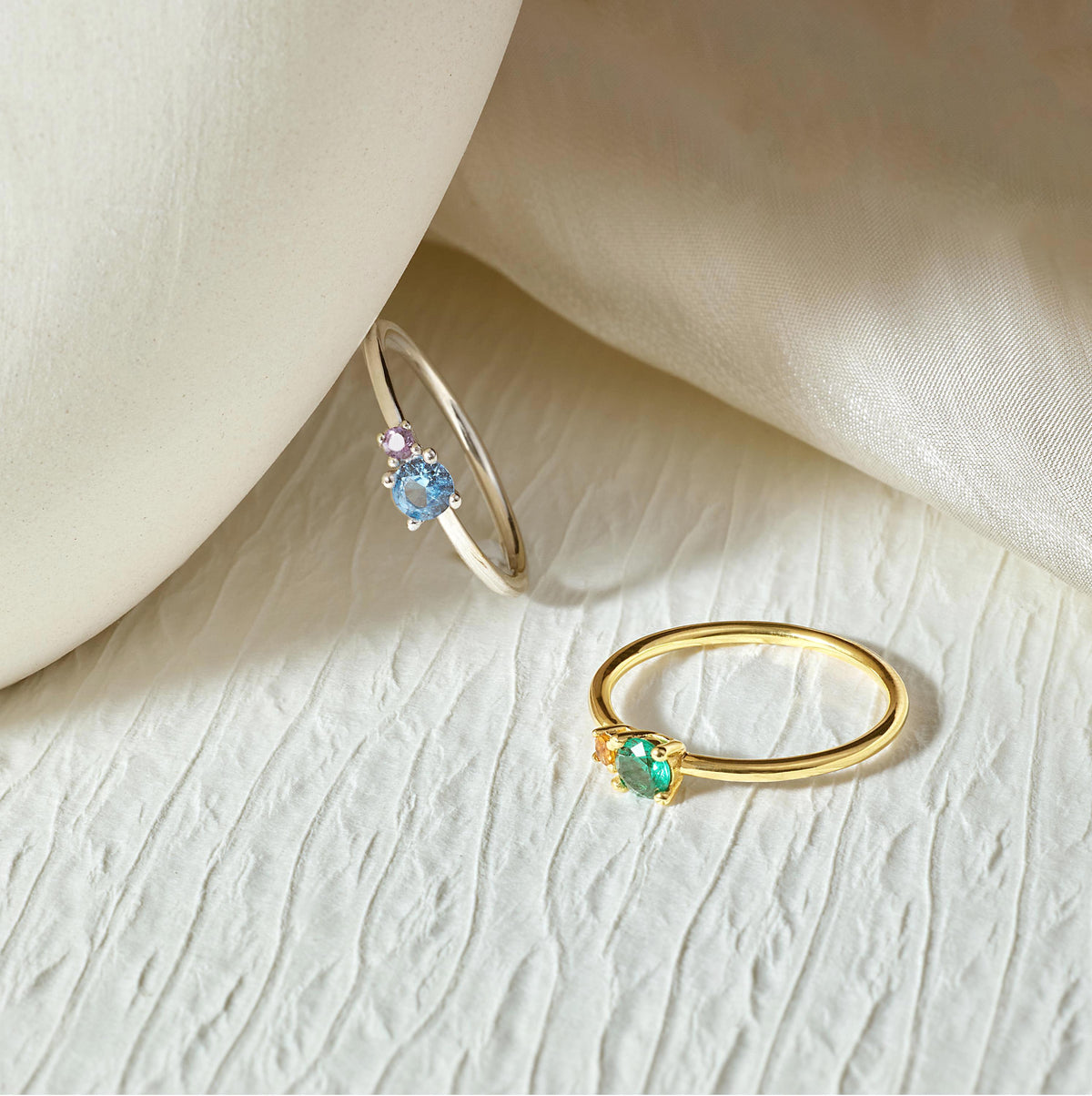 Couple Birthstone Ring