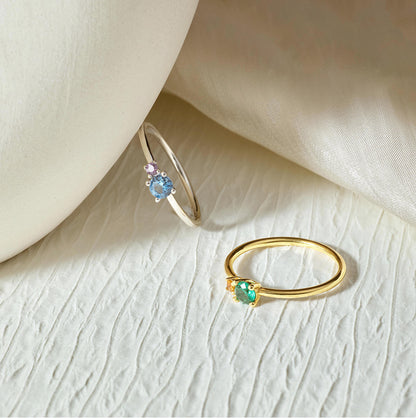 Couple Birthstone Ring