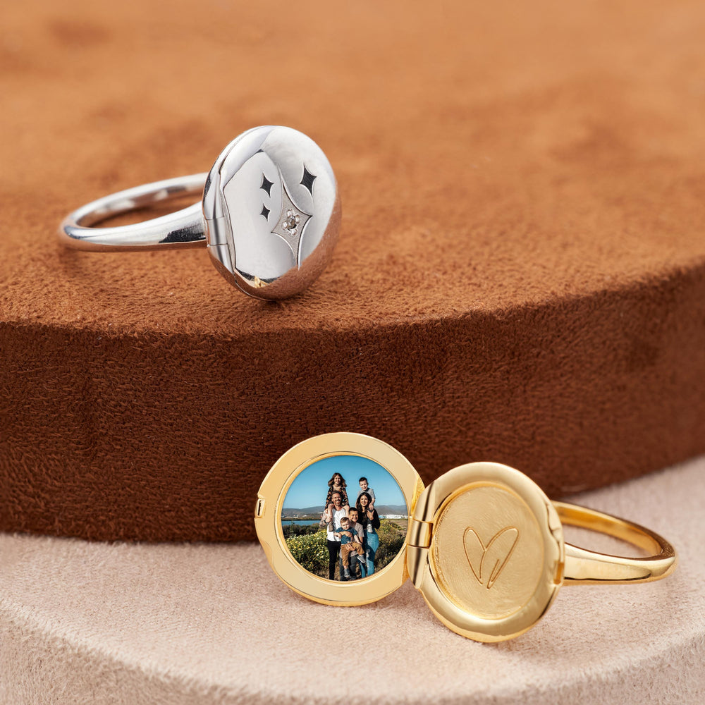 Custom Round Locket Ring