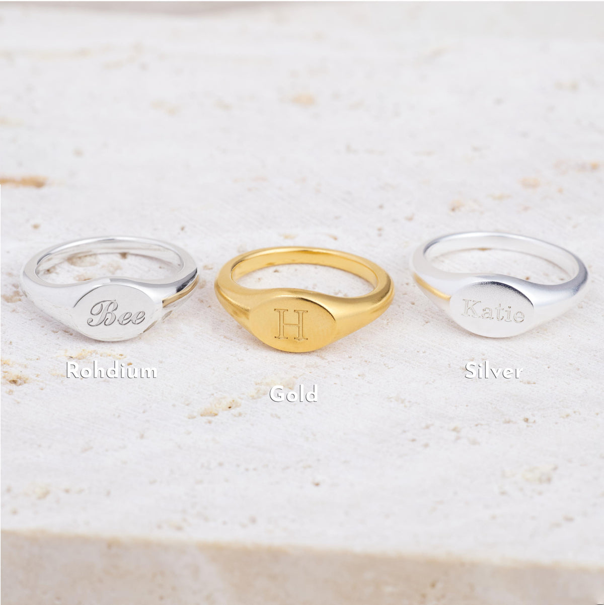 Personalized Oval Signet Ring
