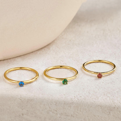 Solitaire Birthstone Ring