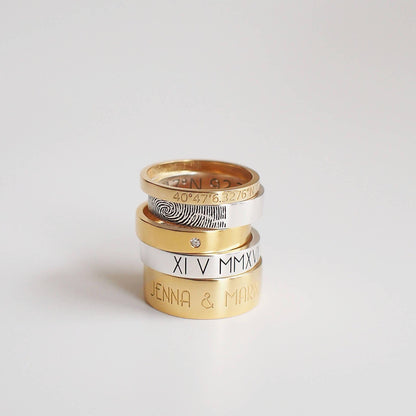 Personalized Fingerprint Ring
