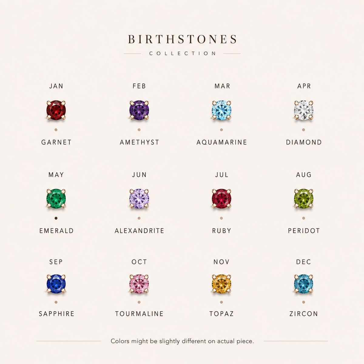 Couple Birthstone Ring