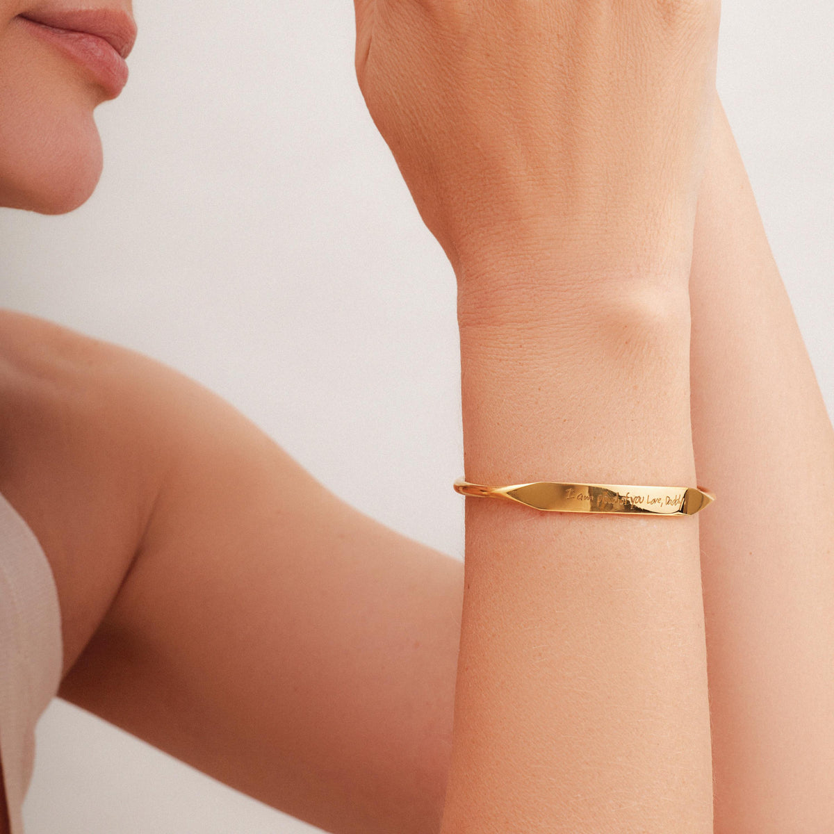 Personalized Bar Cuff Bracelet