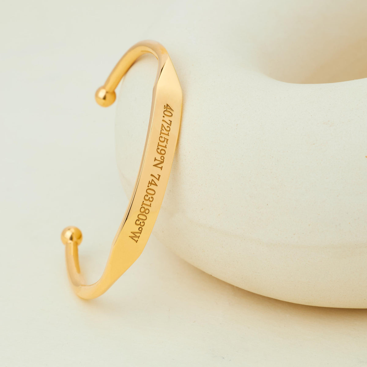 Personalized Bar Cuff Bracelet