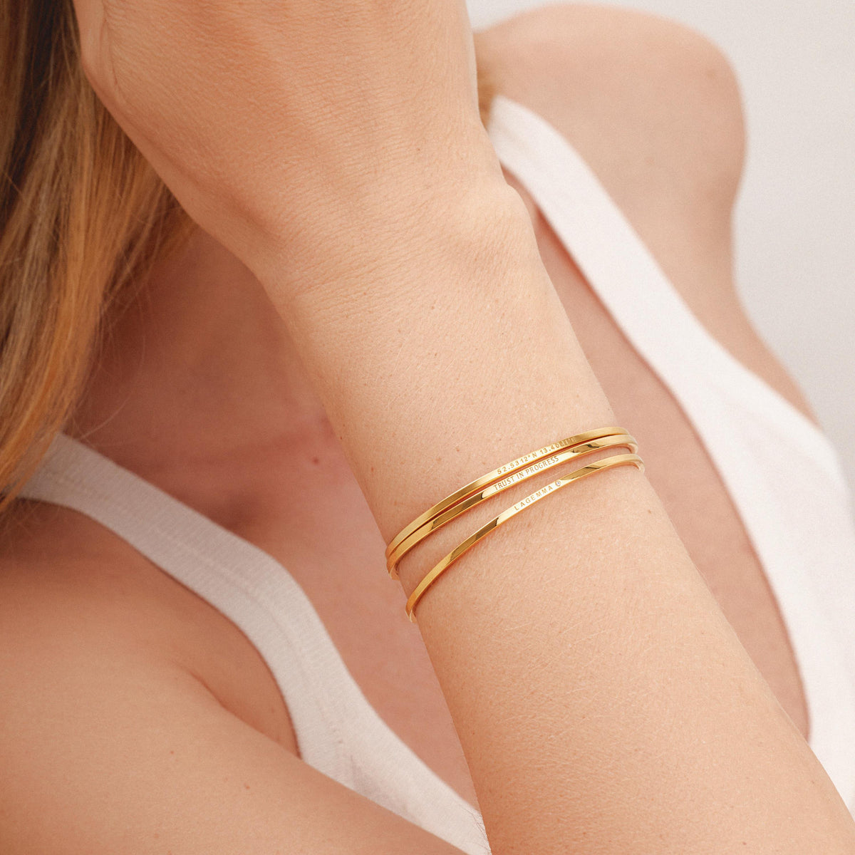 Personalized Slim Cuff Bracelet