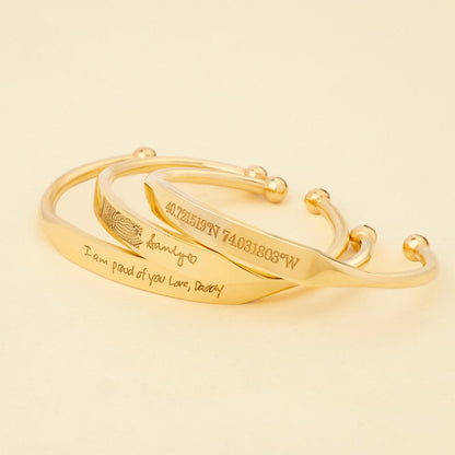 Personalized Bar Cuff Bracelet
