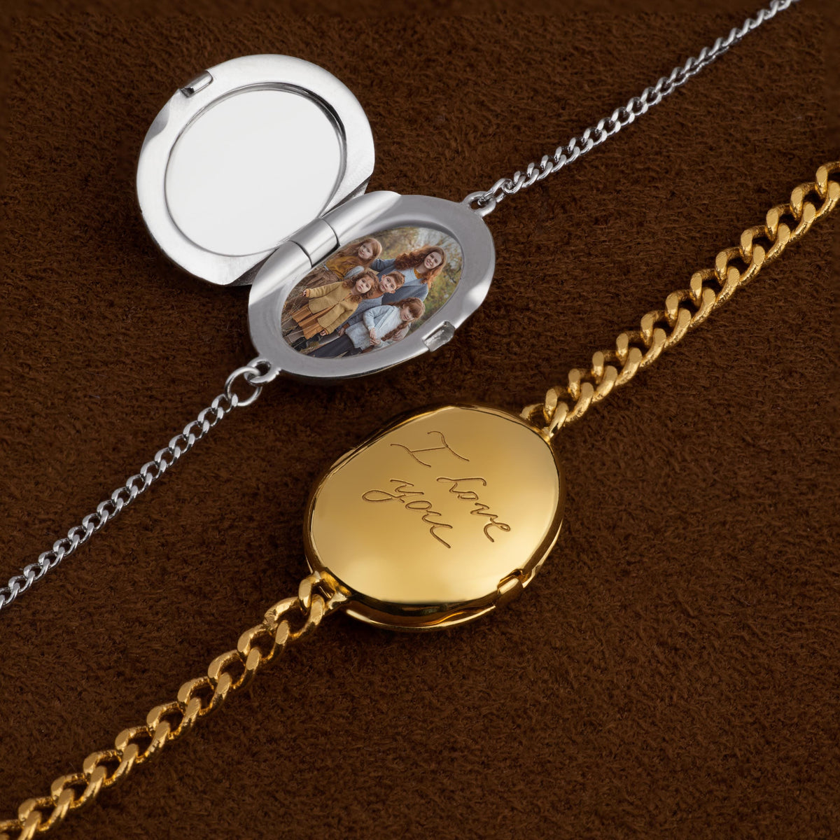 Personalized Oval Locket Bracelet