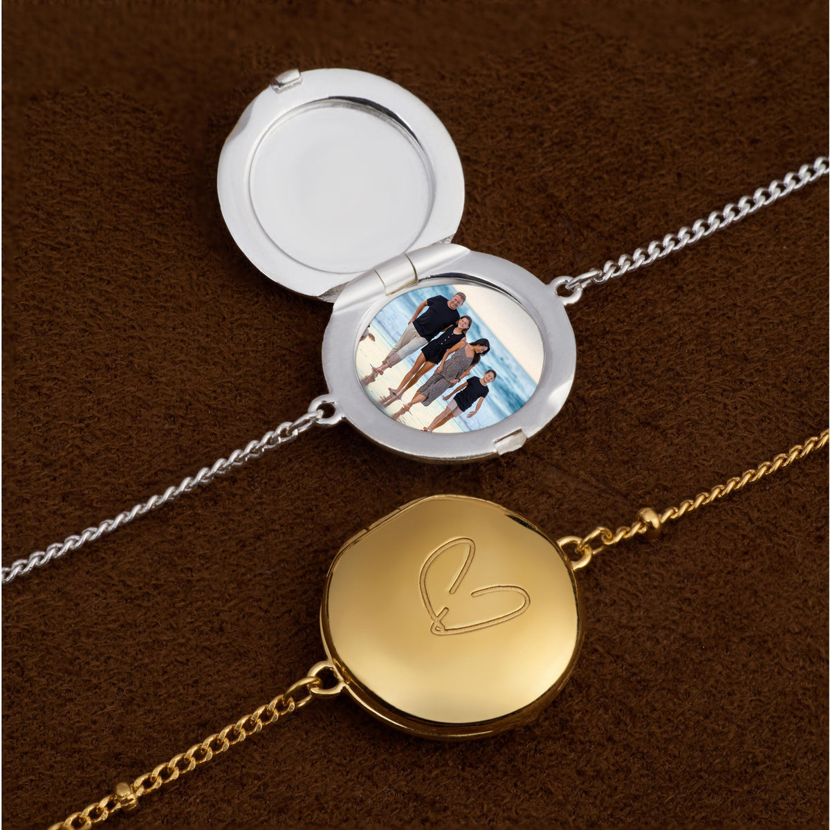 Personalized Round Locket Bracelet