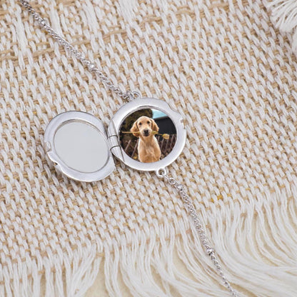 Personalized Round Locket Bracelet
