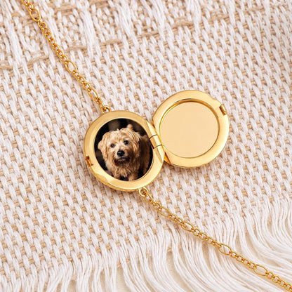 Personalized Round Locket Bracelet