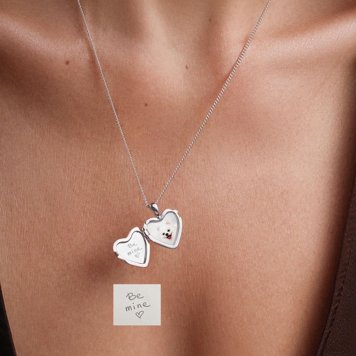 Personalized Heart Locket Necklace